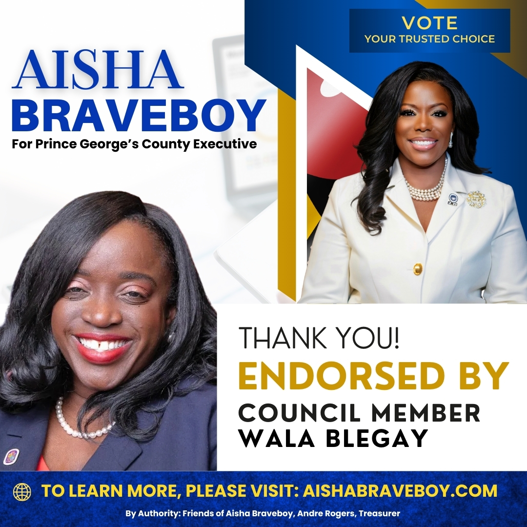 Aisha Braveboy campaign endorsement